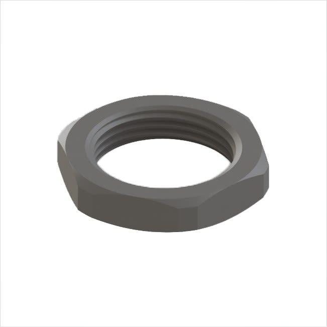 Morek - Contre-écrou, M63, PA6, gris RAL7001