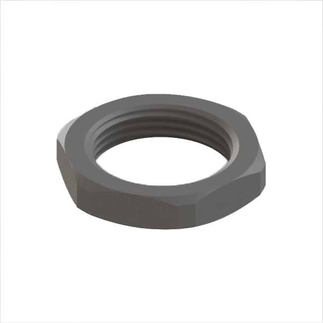 Morek - Contre-écrou, PG9, PA6, gris RAL7001, HEX22