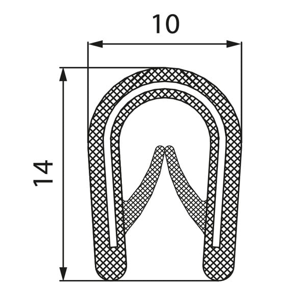 Morek - Profil de bord 1,0-4,0mm RAL 9005 bobine noire 100m