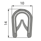 Morek - Profil de bord 1,0-4,0mm RAL 9005 bobine noire 10m