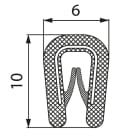 Morek - Profil de bord 1,0-2,0mm RAL 9005 bobine noire 100m