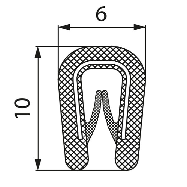 Morek - Profil de bord 1,0-2,0mm RAL 9005 bobine noire 10m