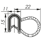Morek - Profil d´étanchéité dessus 1-3,5 RAL 9005 bobine, noir 50m
