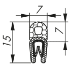 Morek - Profil d´étanchéité dessus 1,0-2,0 RAL 9005 bobine noire 100m