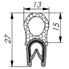 Morek - Profil d´étanchéité dessus 1,0-4,0 RAL 9005 bobine noire 50m