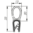 Morek - Profil d´étanchéité côté 2,5-4 RAL 9005 bobine noire 50m