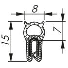 Morek - Profil d´étanchéité côté 2,0 RAL 9005 bobine noire 100m