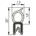 Morek - Profil d´étanchéité côté 0,8-2,5 RAL 9005 bobine noire 100m