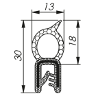 Morek - Profil d´étanchéité côté 0,8-2,5 RAL 9005 bobine noire 100m