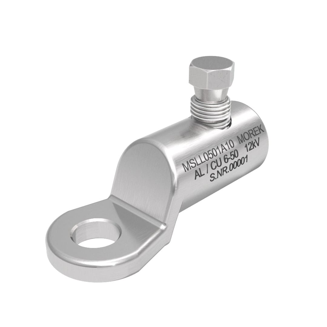 Morek - MSLL50 Al/Cu 6-50mm² 12kVcosse M10 avec 1 vis alu