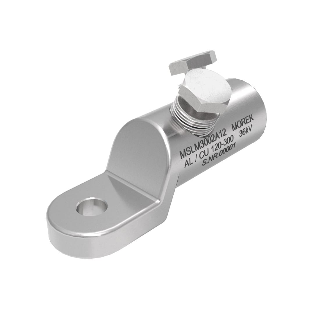 Morek - MSLM300 Al/Cu 120-300mm² 36kVcosse M12 avec 2 vis alu