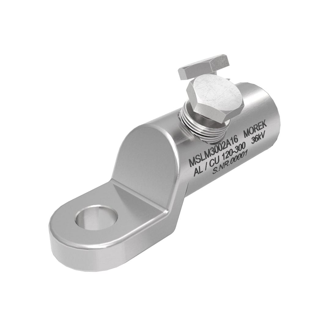 Morek - MSLM300 Al/Cu 120-300mm² 36kVcosse M16 avec 2 vis alu
