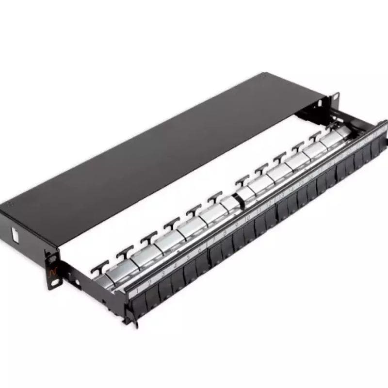 Aginode belgium - LANmark Patch Panel 24 Snap-In Sliding Black