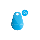 Reev - Pack de 10 badges RFID pour authentifier un conducteur ou voiture sur vos bornes