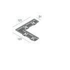 Novalux - P-30 : CACHE POUR KIT DE JONCTION EN L NOIR