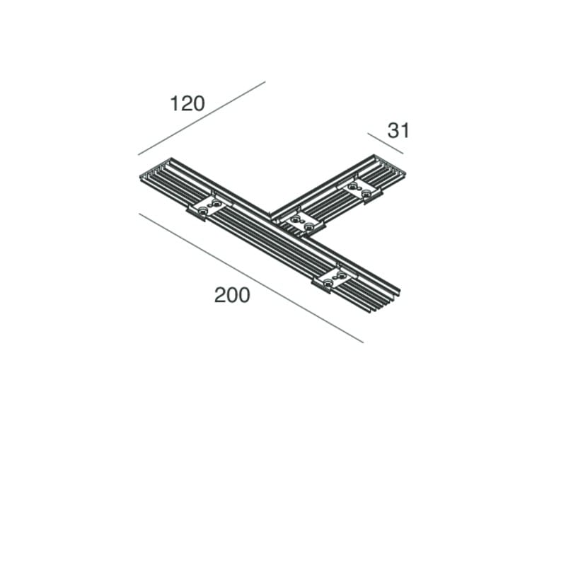 Novalux - P-30 : CACHE POUR KIT DE JONCTION EN T NOIR