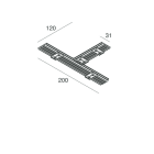 Novalux - P-30 : CACHE POUR KIT DE JONCTION EN T NOIR