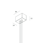 Novalux - P-30: PATERE LATER. DOPPIO L=1200 3P CAPPUCCINO