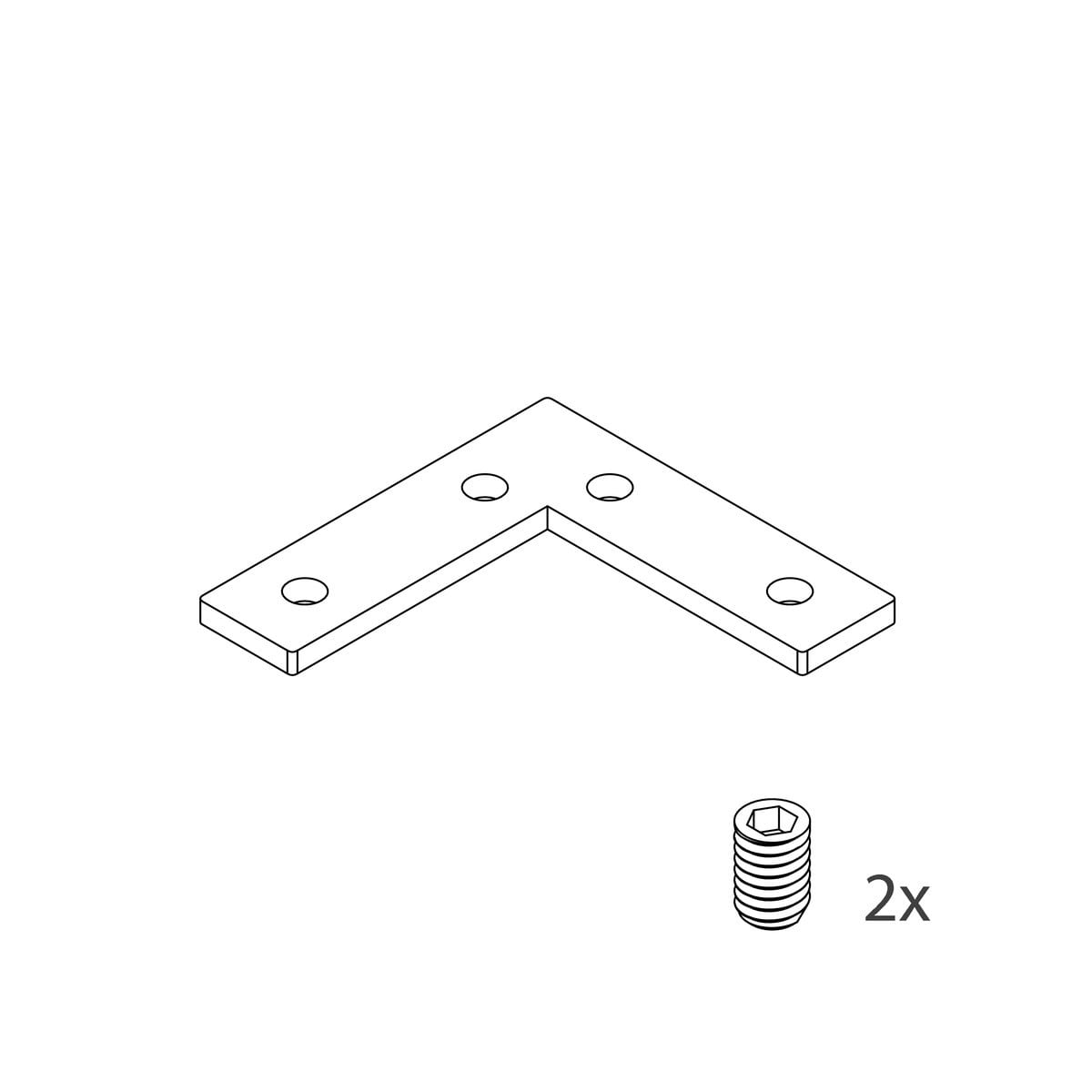 Novalux - GHOST EVO : JONCTION D'ANGLE POUR PROFILE