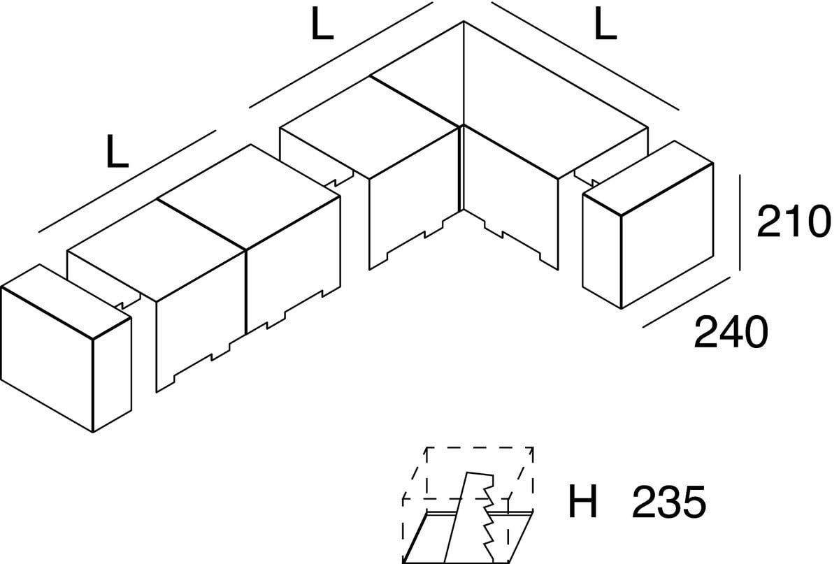 Novalux - GHOST EVO : CARTER L=490MM 4PCS BLANC