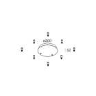 Novalux - HALOS : PATERE POUR CABLES PARALLELES, OR, INSTALLATION DOUBLE, ALIMENTATION INT