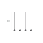 Novalux - HALOS : KIT DE SUSPENSION, 4 CABLES, L=3000MM