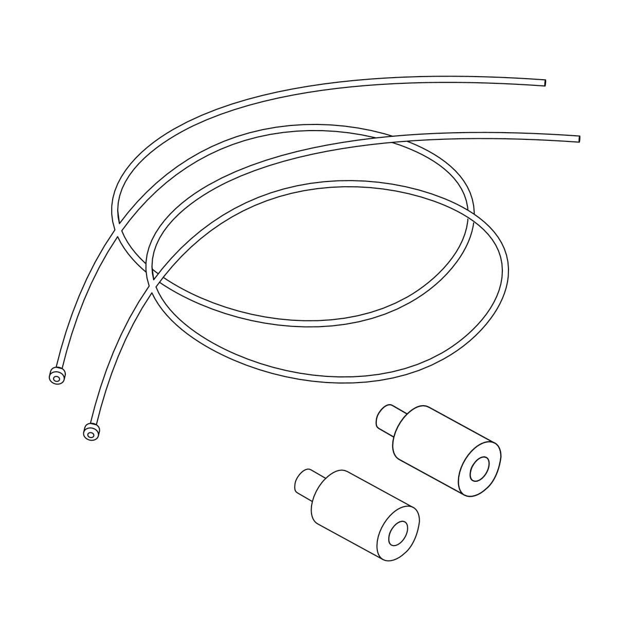 Novalux - PROFIL ROND : KIT DE SUSPENSION + 2 CÂBLES 2M