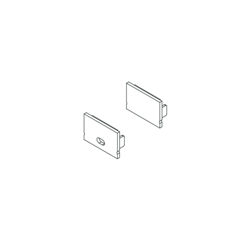 Novalux - PROFILED MACRO : EMBOUTS (2 PIECES), ALU