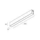 Novalux - P-30: PATÈRE PLAFOND 2 SIDE 100W 24V BLANC