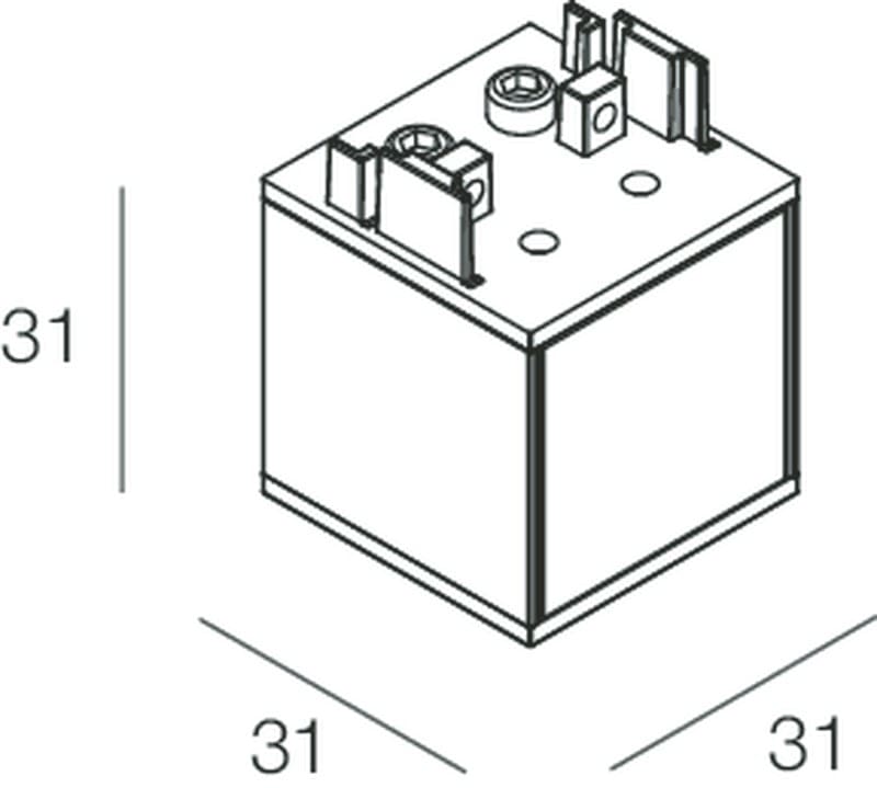 Novalux - P-30: EMBOUT X VERTICAL WALL INST. BLANC