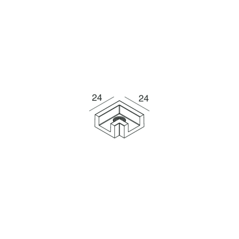 Novalux - T-48 MINI : CONNECTEUR D'ANGLE NOIR