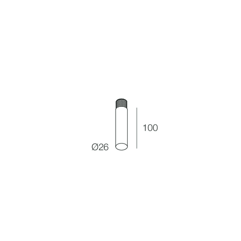 Novalux - MINITUBE F8: DIFFUSEUR OPAL L=100MM