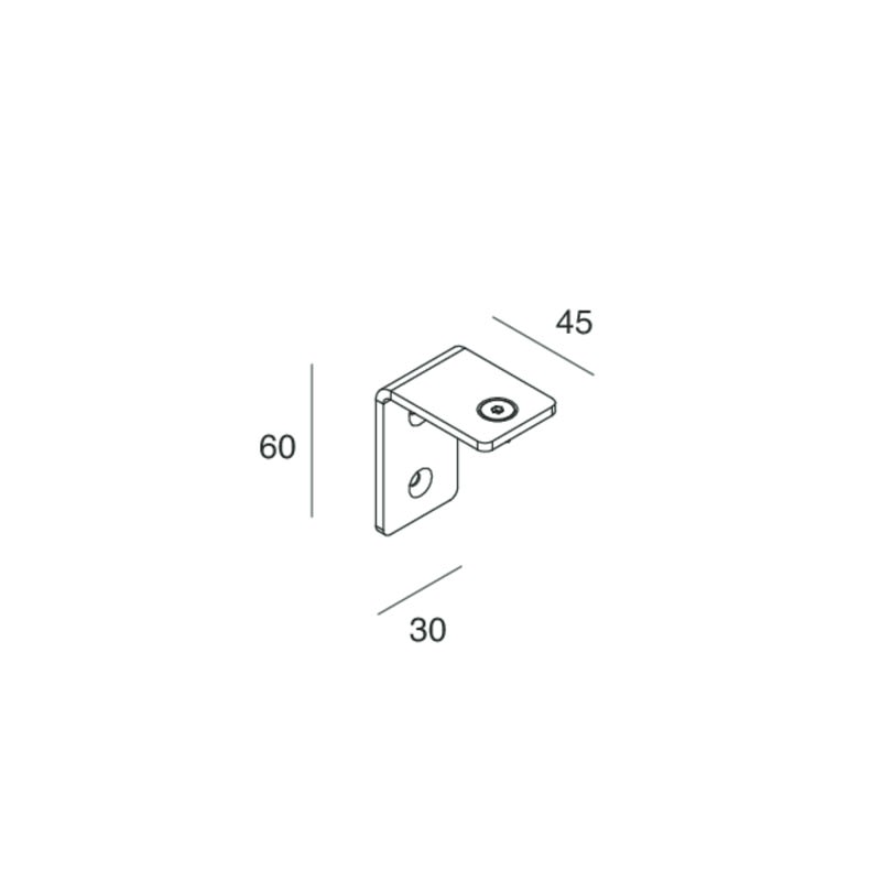 Novalux - HERO : SUPPORT MURAL BLANC (1 PIECE)