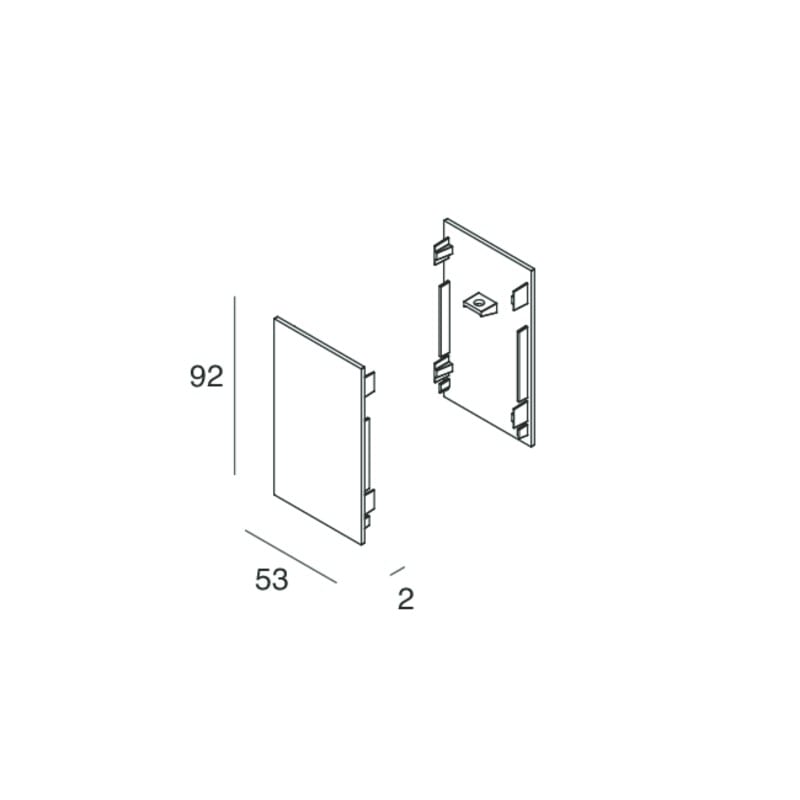 Novalux - HERO B : EMBOUTS BLANC (2 PIECES)