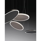 Novalux - HALOS ACOUSTIC : PANNEAU NOIR GRAPHITE, DIAMETRE 962, 62W, 2700K, OR, IRC 90