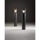 Novalux - GLASS : BORNE, HAUTEUR 700MM, E27 8W MAX., GRIS ANTHRACITE, DIFFUSEUR AMBRE