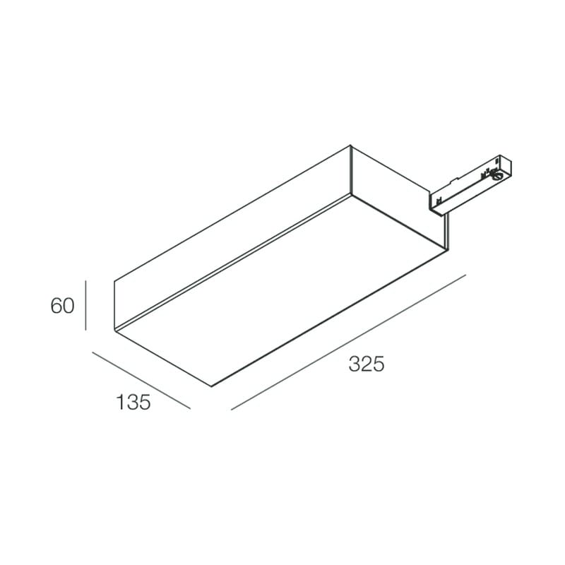 Novalux - FORTY8: CEILING CANOPY 1 E-F 320W-48V BLANC