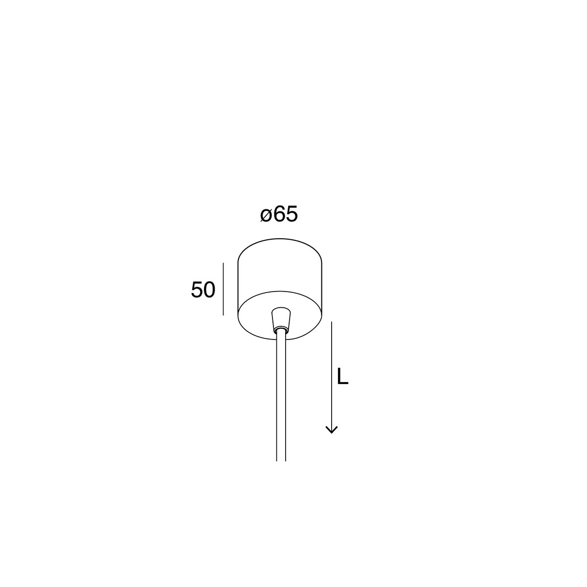 Novalux - TUBO": SUSP CABLE L=1200MM CAFE