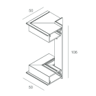 Novalux - RECTA: STRIP CORNER.I 50X50 CAFE
