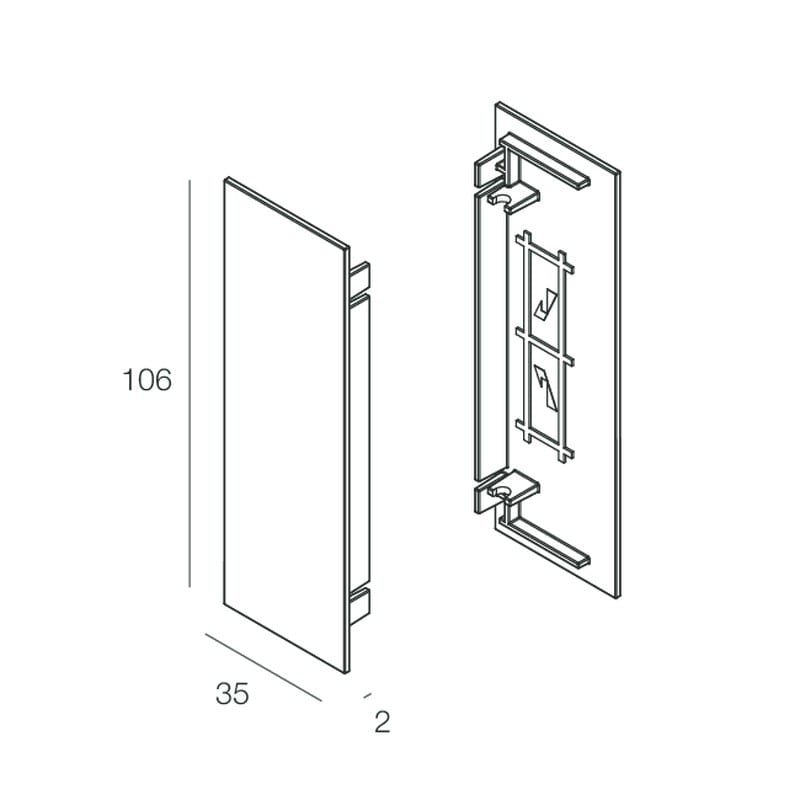 Novalux - RECTA: CUPLE OF EMBOUTS BLANC