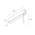 Novalux - DOMYNOS PS: PATERE SUSPENSION 100W-48V BLANC