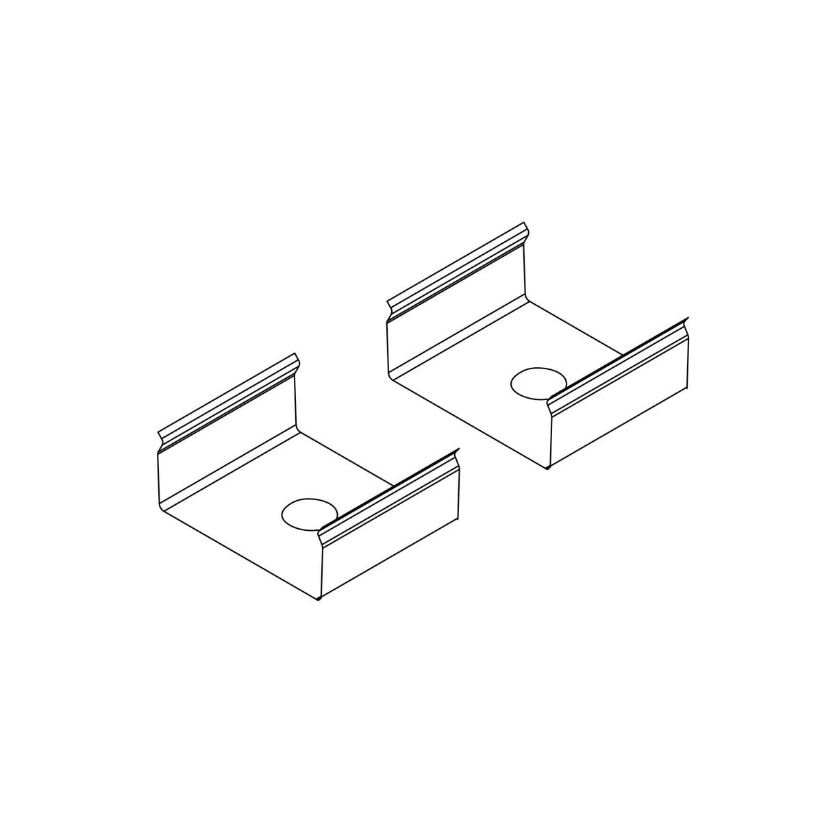 Novalux - PROFILED : CLIPS POUR PROFILED H9/H16 (2 PCS)