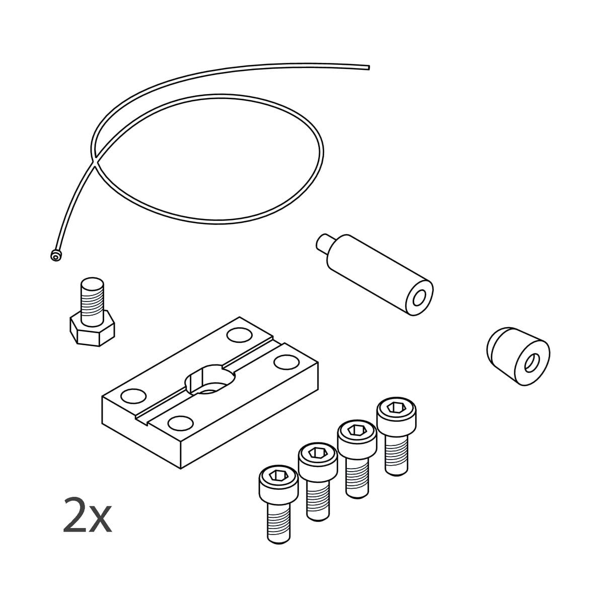 Novalux - THE PANEL : KIT 2 JOINTS + 2 SUSPENSIONS L3000
