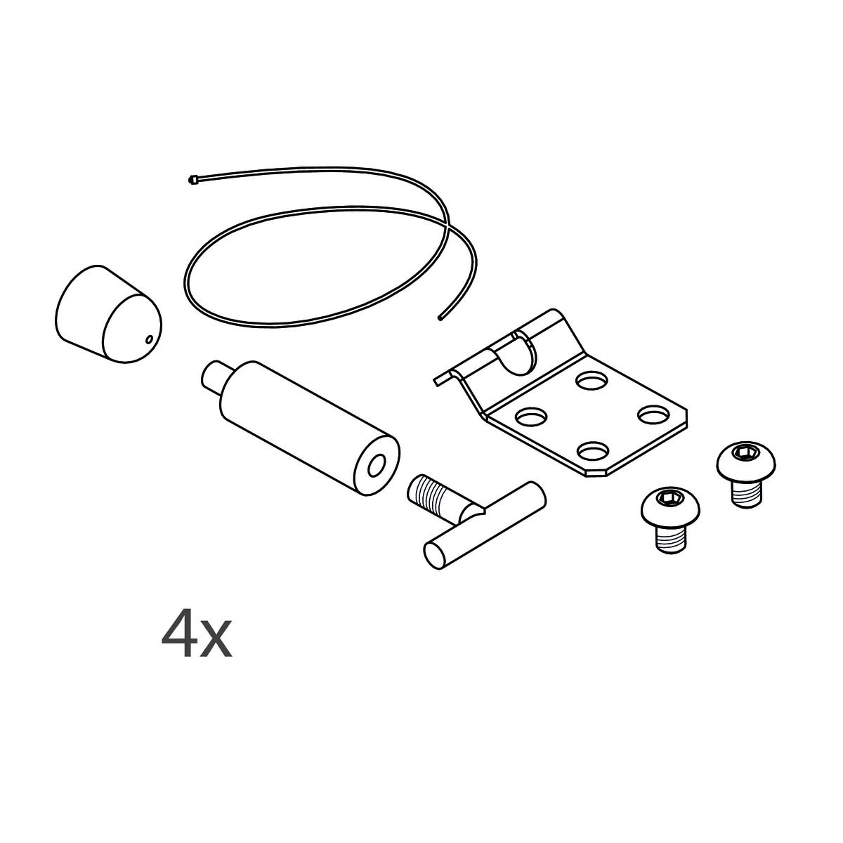 Novalux - THE PANEL : KIT 4 SUSPENSIONS INCLINÉES L3000