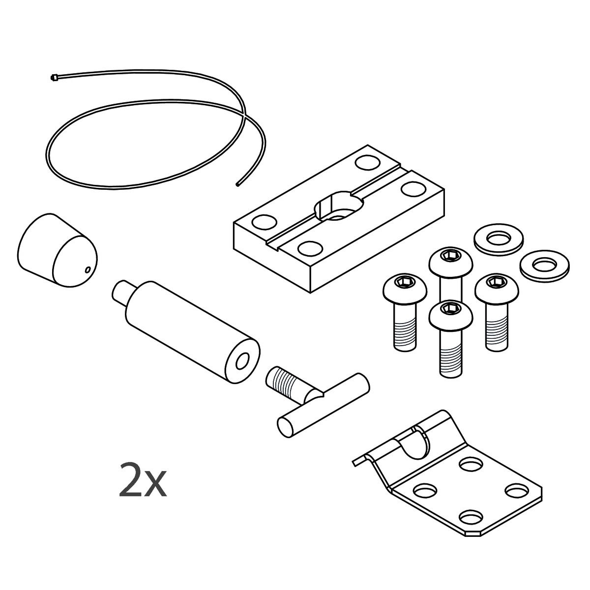 Novalux - THE PANEL : KIT 2 JOINTS + SUSPENSIONS + CLIPS L3000