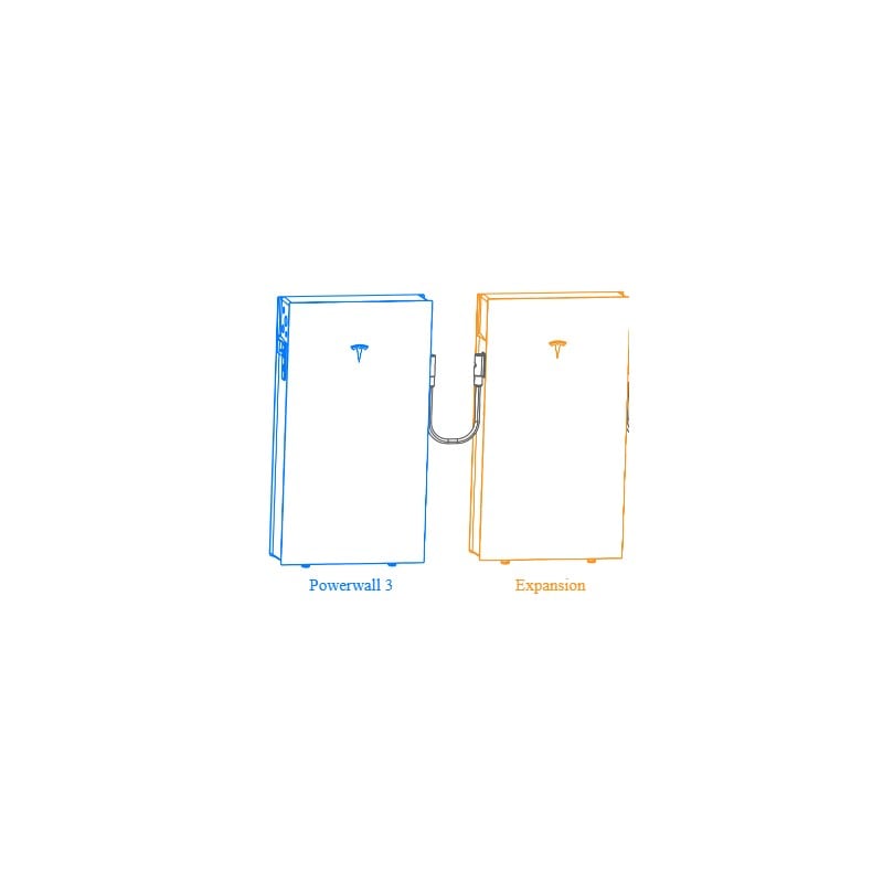 Tesla France - Tesla câble de connexion pour l?extension DC du Powerwall 3 - Longueur : 0,5m (3