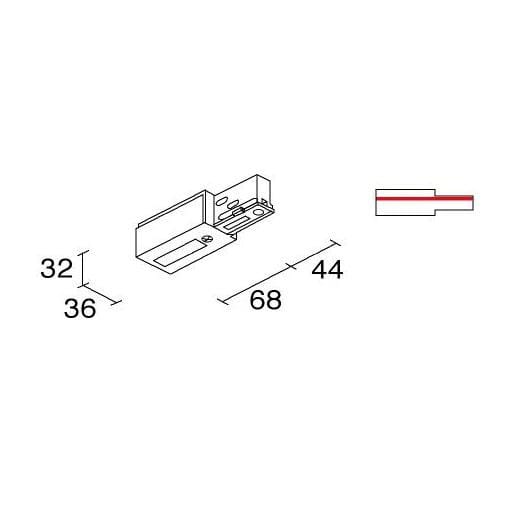 SIDELITE - BINARIO SITRACK 230V Testata di alimentazione - Terra SX NE 380V 16A