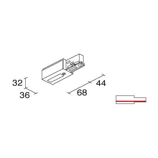 SIDELITE - BINARIO SITRACK 230V Testata di alimentazione Terra DX BR 380V 16A