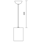 SIDELITE - Tige con rosone per montaggio a sospensione L600mm BI