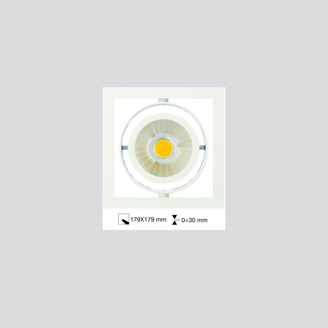 SIDELITE - MATRIX POWER DALI 1 Led 179x179mm 47.5W 5679lm 3000K IP20 GR 60? 220-240V 50/60H
